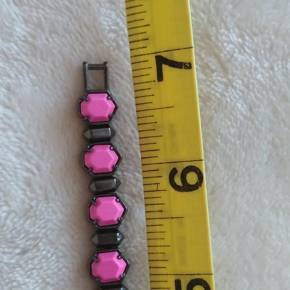 Kendra Scott Magenta and Gunmetal Tara Tennis Bracelet Custom Color Bar